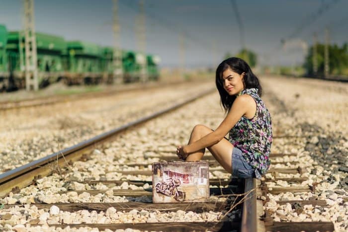 woman alone on the tracks-finding yourself after a breakup blog post