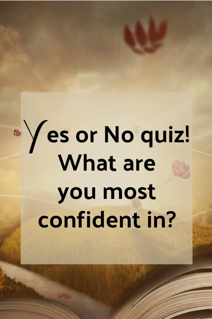 Take this yes or no quiz to see what you are most confident in