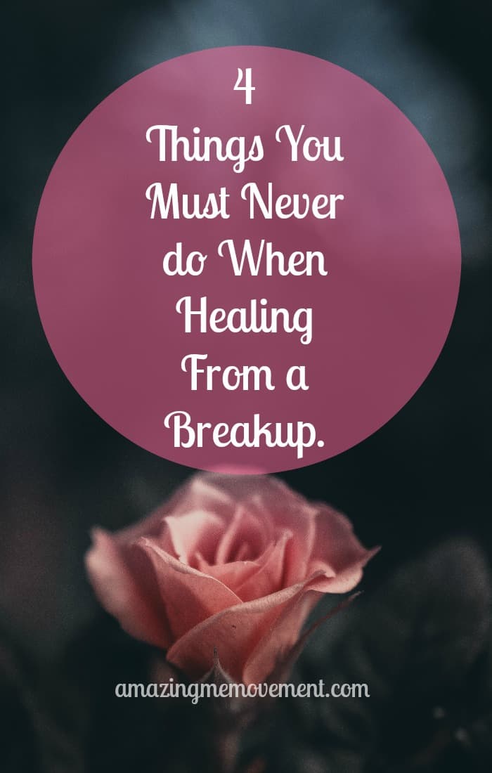 Don't do these 4 things if you want healing from a breakup to happen faster. #healing #grieving #breakups #relationshipsfail #hurt #forgiveness #brokenheart #anger #howtomoveon #justletitgo #lettinggo #wisewords #wisdom #feelings #strength #womenempowerment #life #love