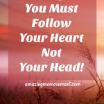 follow your heart, why you need to follow your heart, don't always listen to your head, you need to listen to your heart