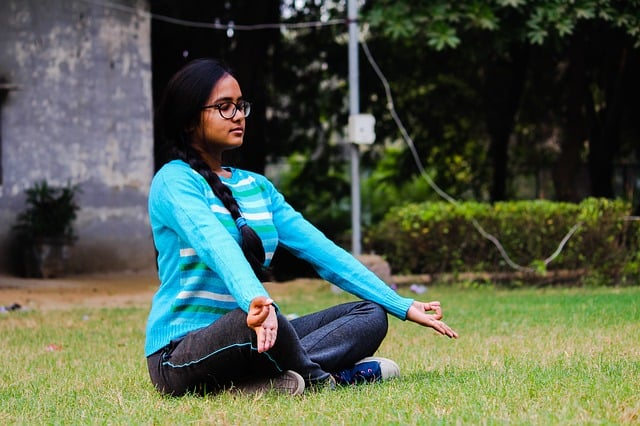 lady meditating