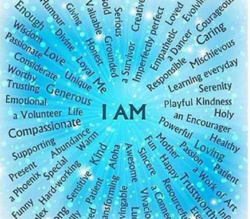 i am affirmations chart