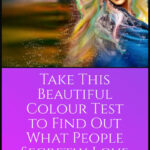 colourful background with woman-colour personality test