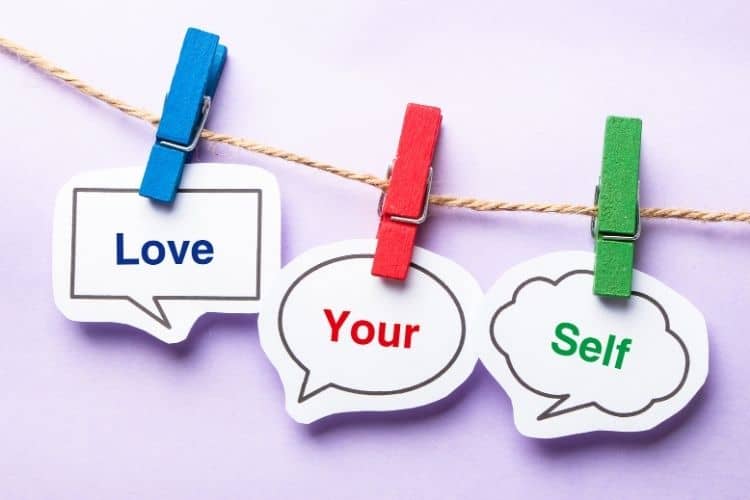 love yourself post it notes-self talk