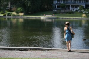 woman walking near water-how to let go of anger and stress blog