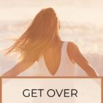 happy woman-get over someone fast Pinterest image
