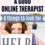 finding an online therapist pinterest pin image
