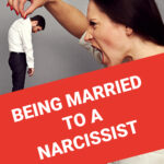 being married to a narcissist pinterest pin image