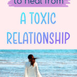 woman in water-heal from a toxic relationship pinterest pin