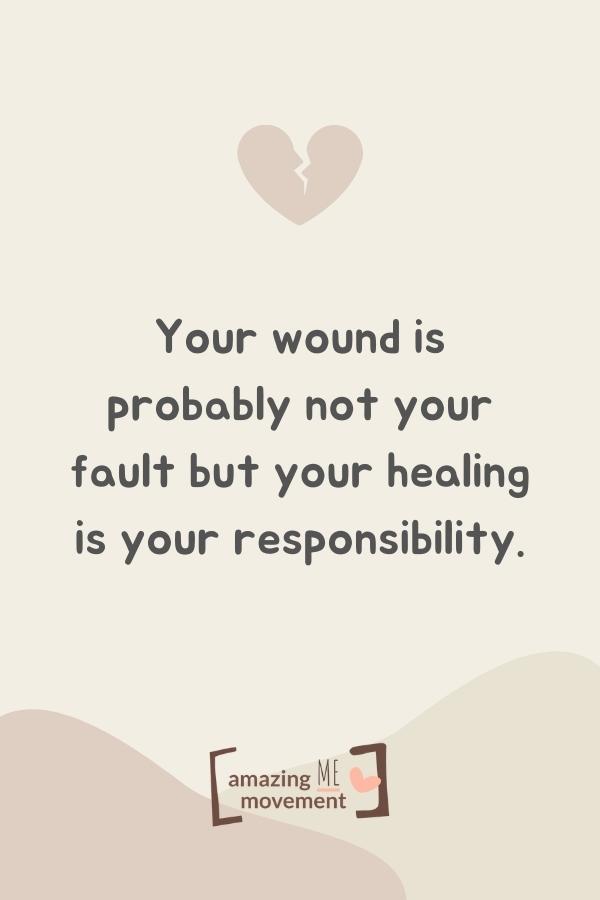 Your wound is probably not your fault..