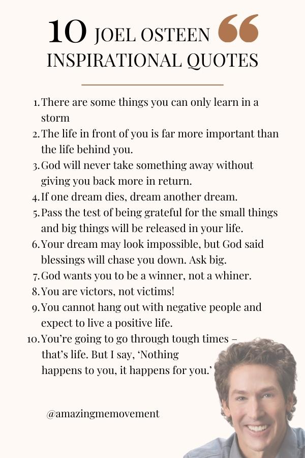 25 Joel Osteen Inspirational Quotes