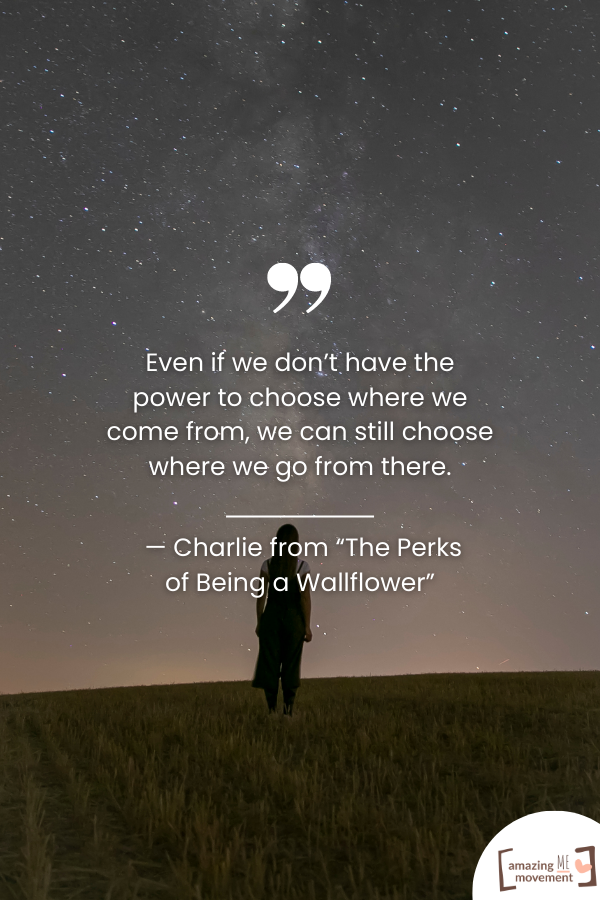 Charlie From The Perks of Being A Wallflower Inspiring Quote For Depression