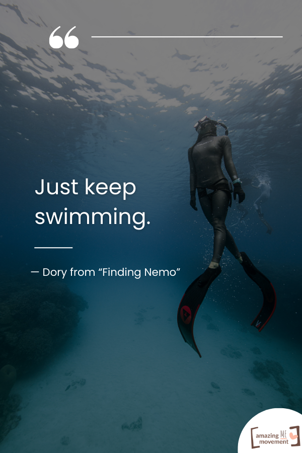 Dory From Finding Nemo Inspiring Quote For Depression