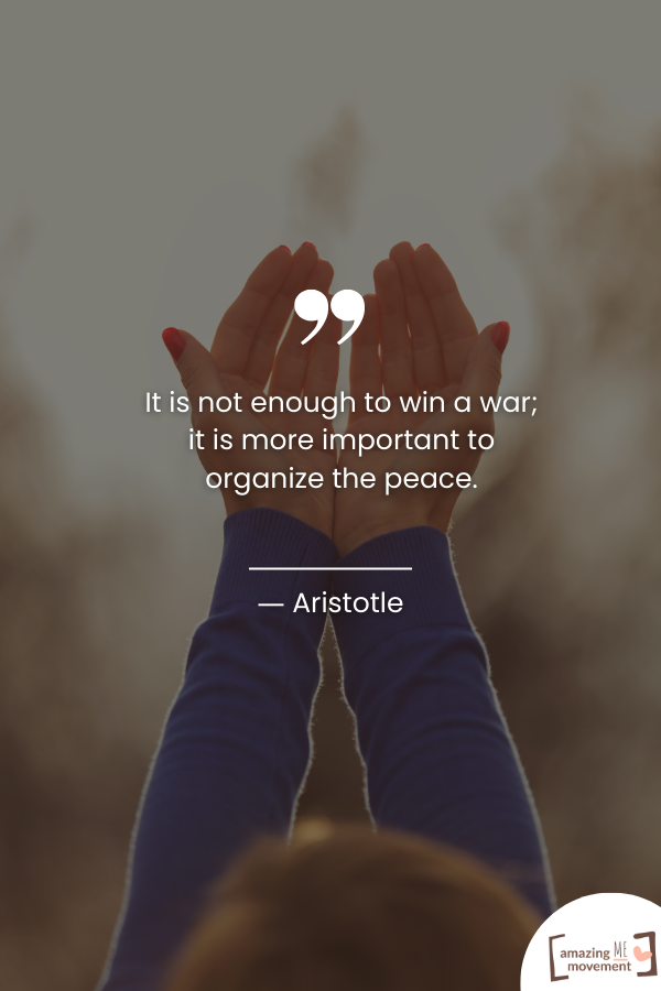 It is not enough to win a war;