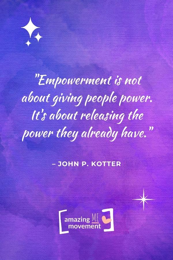 Empowerment is not about giving people power.