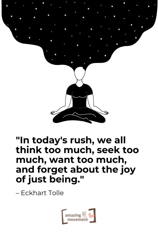 In today's rush, we all think too much, seek too much.