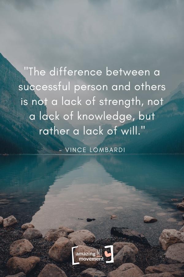 The difference between a successful person.