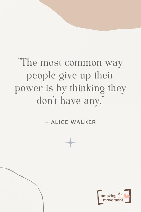 The most common way people give up their power.