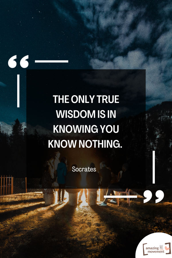 A quote about wisdom from Socrates