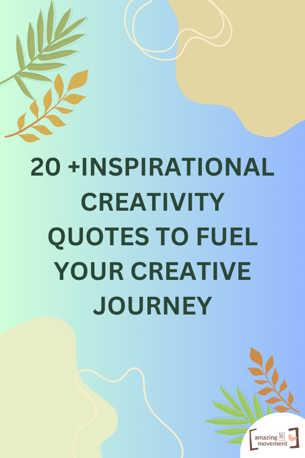 A poster  describing creativity quotes 