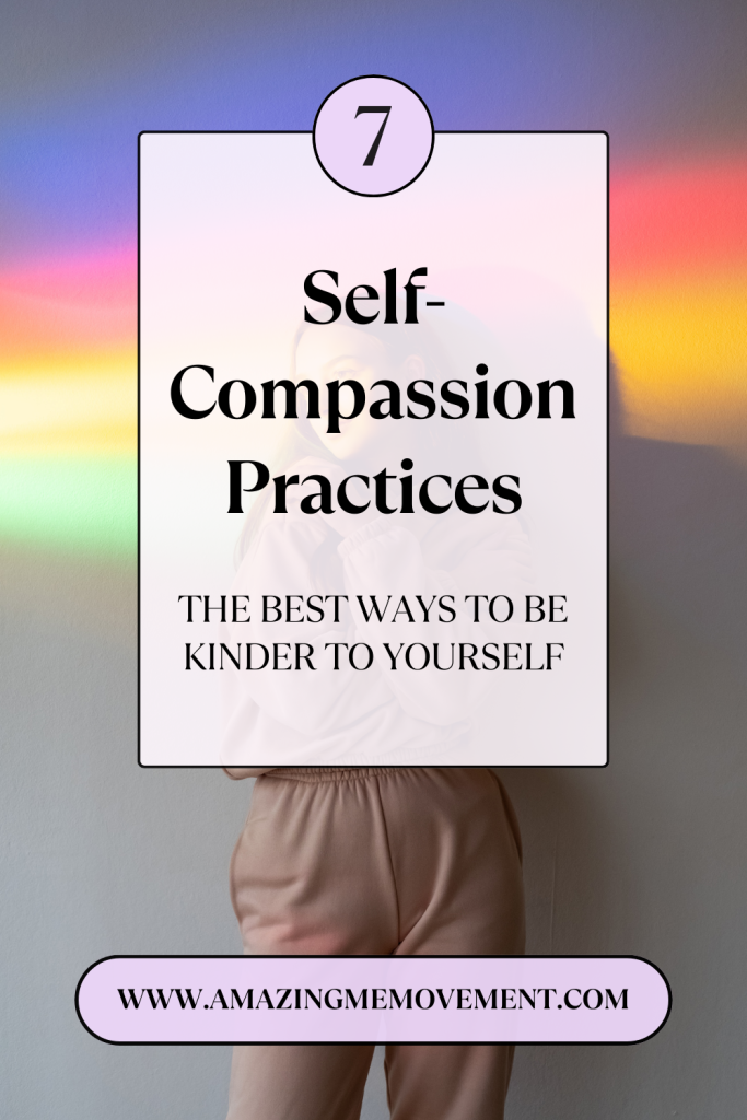 A banner for self-compassion practices