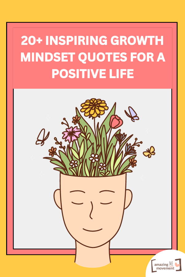 A poster on growth mindset quotes 