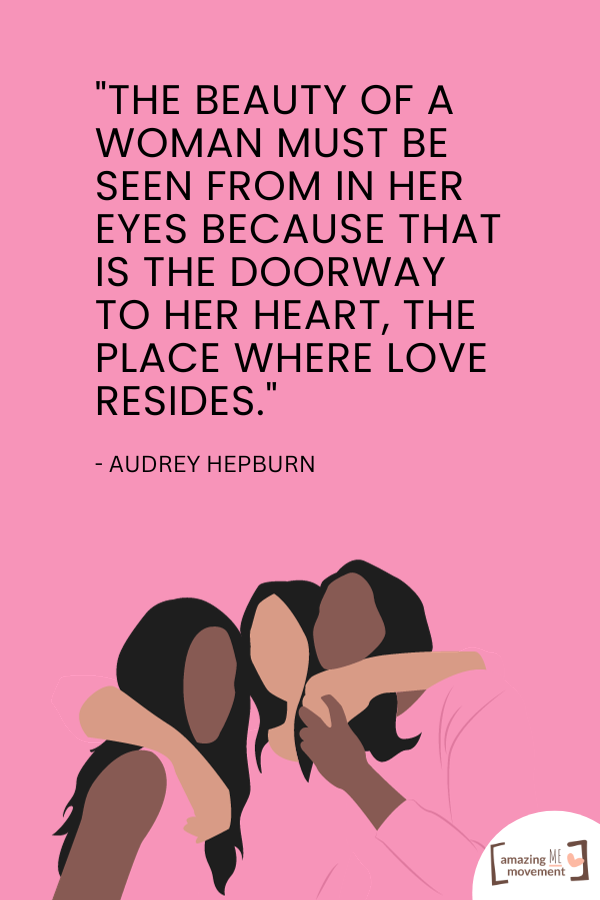 An inspirational quote by Audrey Hepburn