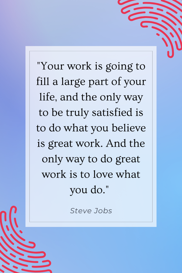 A quote on purpose by Steve Jobs