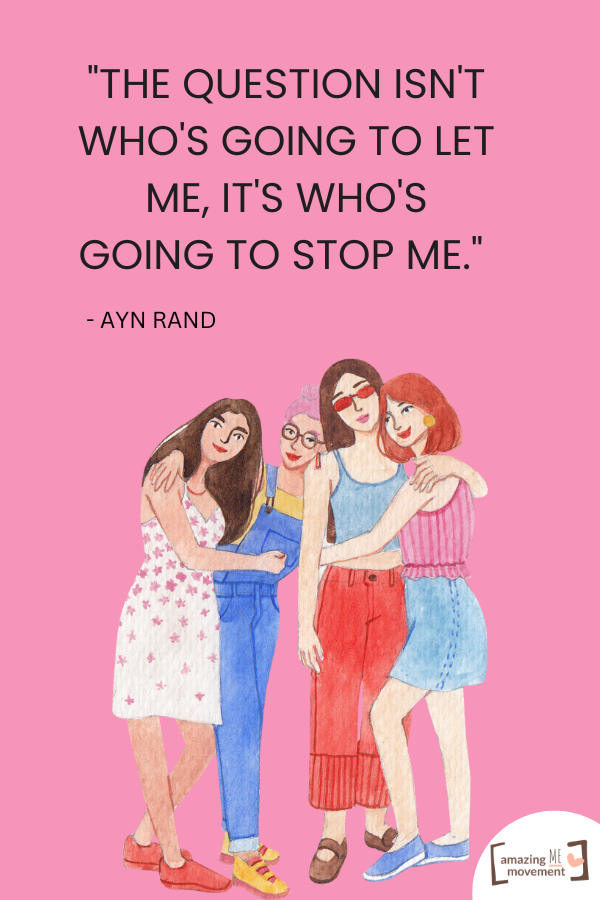 An inspirational quote by Ayn Rand