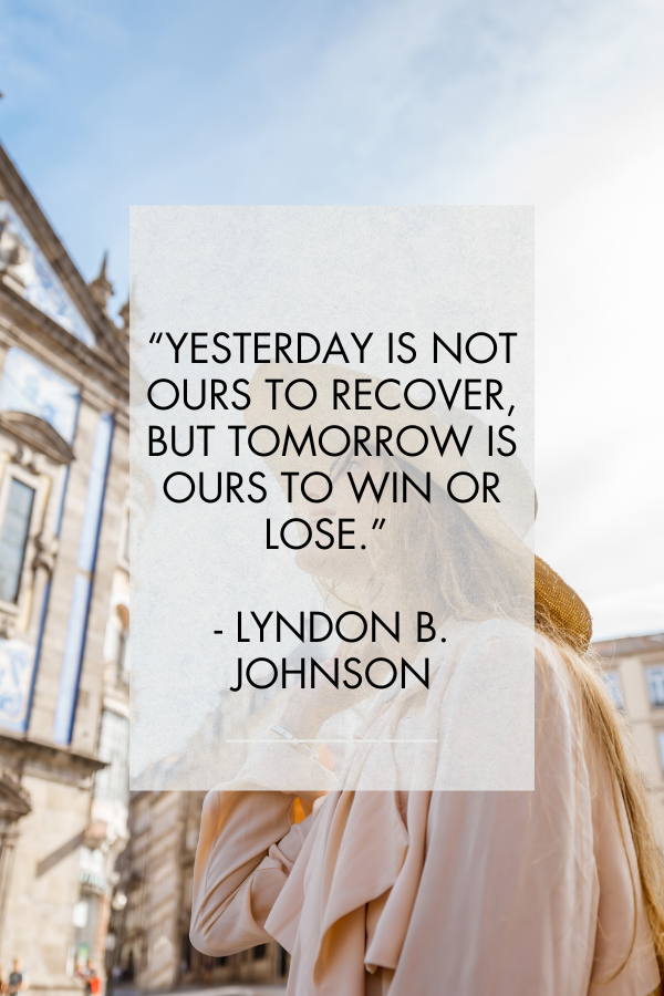 A letting go quote by Lyndon B. Johnson