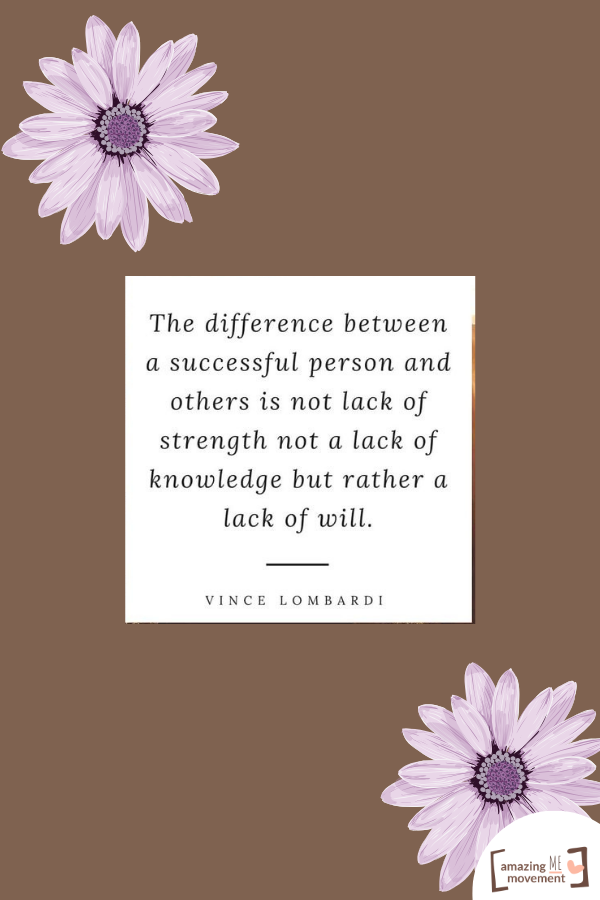 A saying by Vince Lombardi