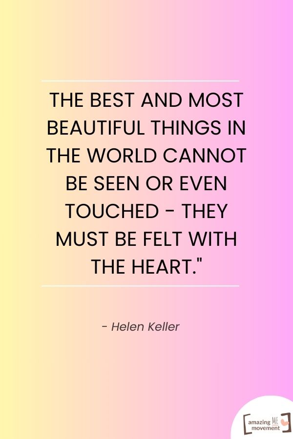 A quote by Helen Keller