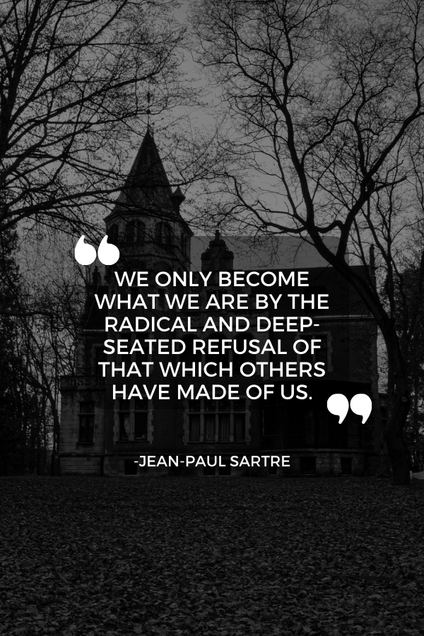 Self growth text by Jean-Paul Sartre