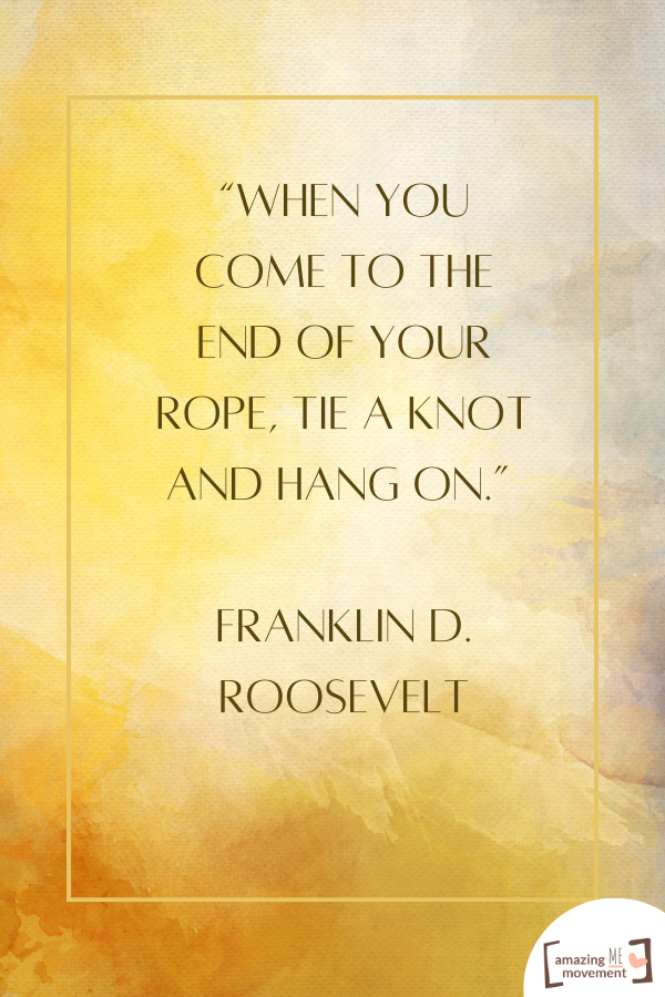 A saying by Franklin D. Roosevelt