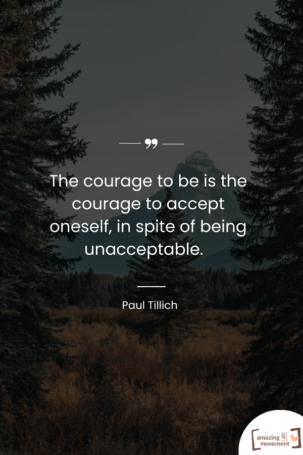 A confidence-building quote from Paul Tillich