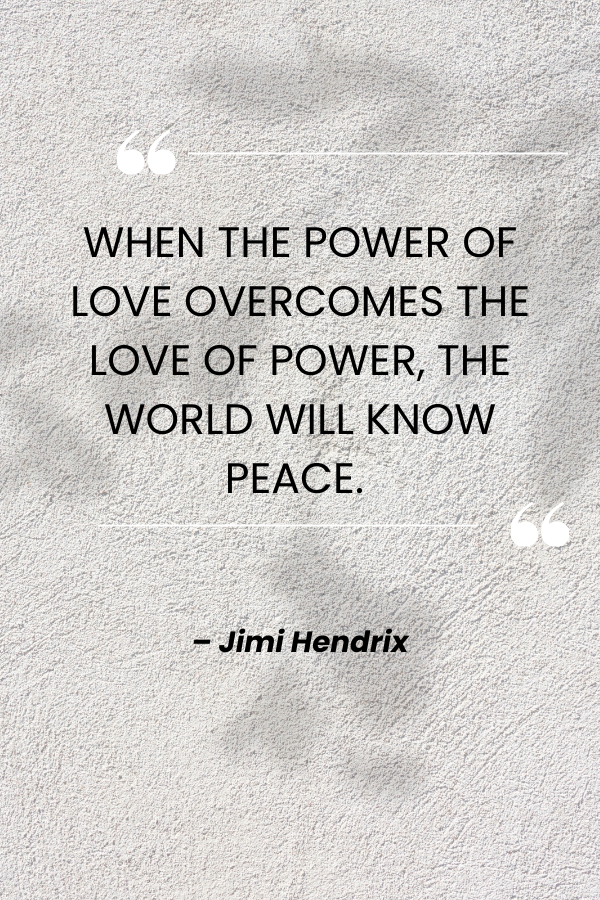 A positive quote by Jimi Hendrix
