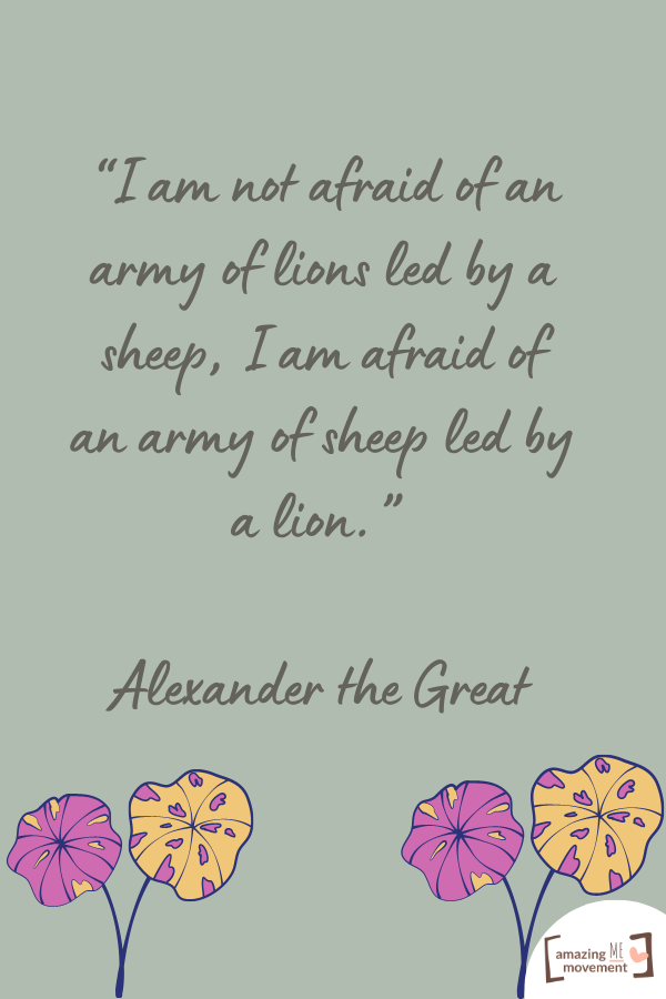 A saying by Alexander the Great