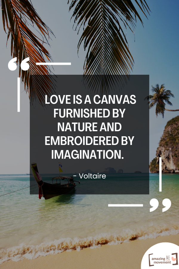A quote about love by Voltaire