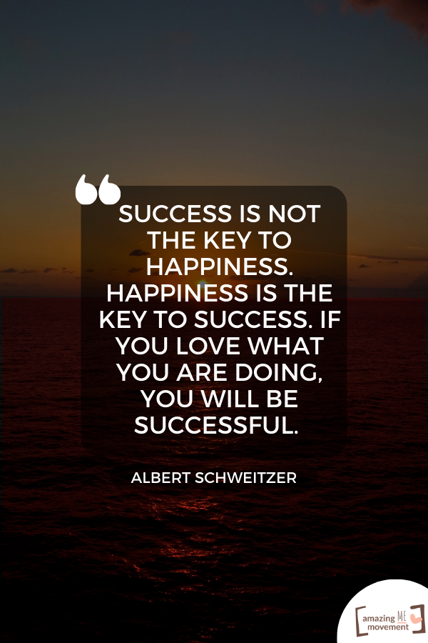 A quote about success from Albert Schweitzer