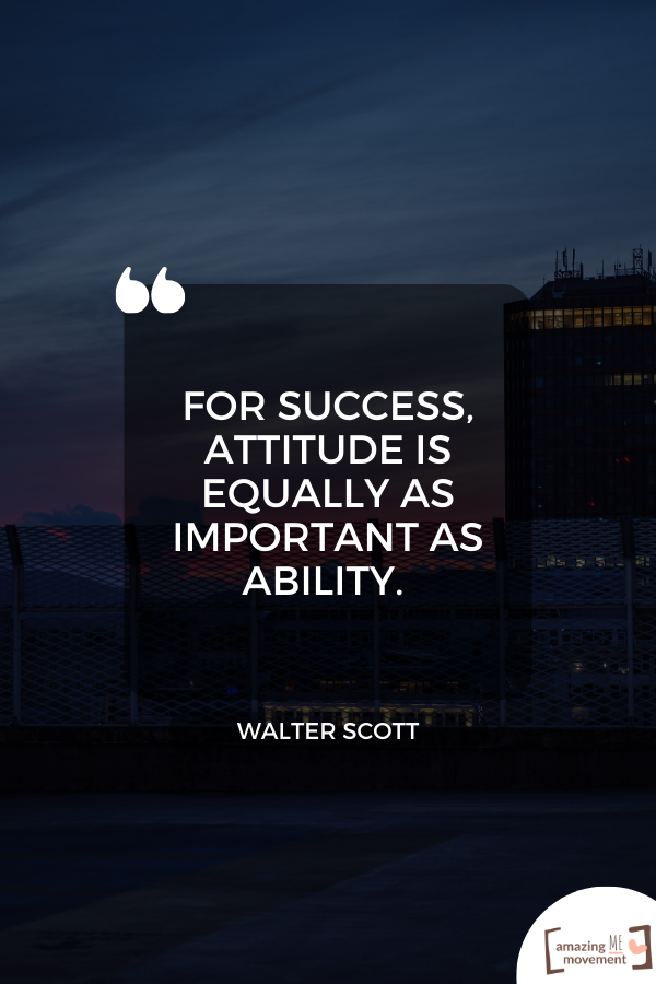 A success quote from Walter Scott