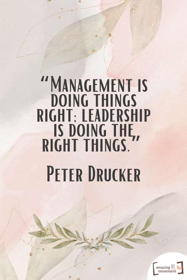 A saying Peter Drucker