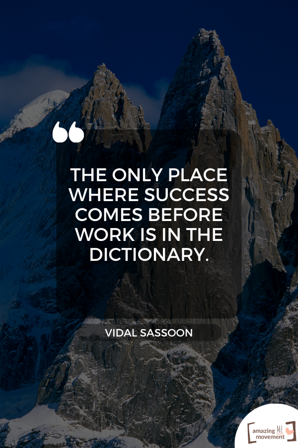 A quote about success from Vidal Sassoon