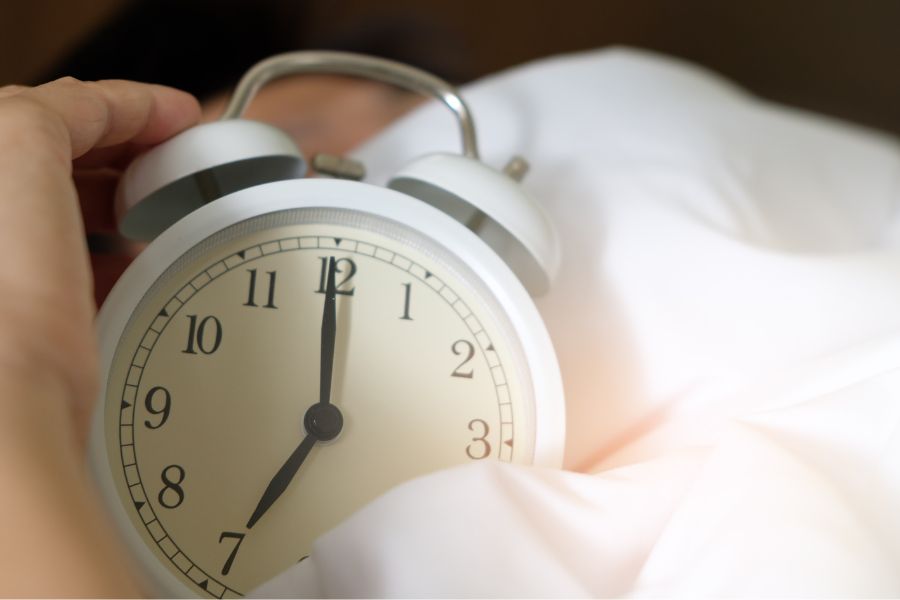 An alarm clock for sleeping