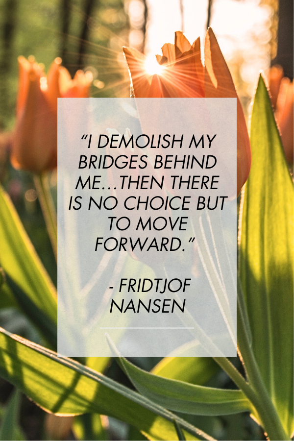 A letting go quote by Fridtjof Nansen