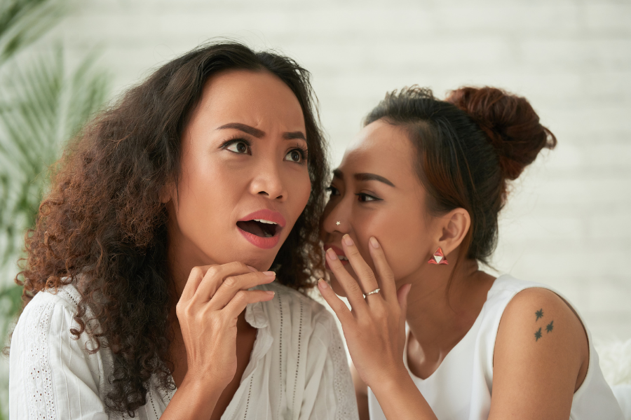 A woman crossing her friend's boundaries