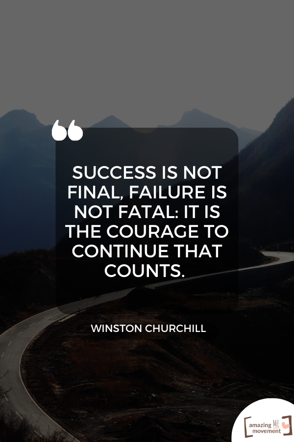 A success quote from Winston Churchill