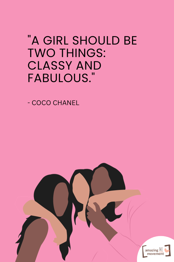 An inspirational quote by Coco Chanel