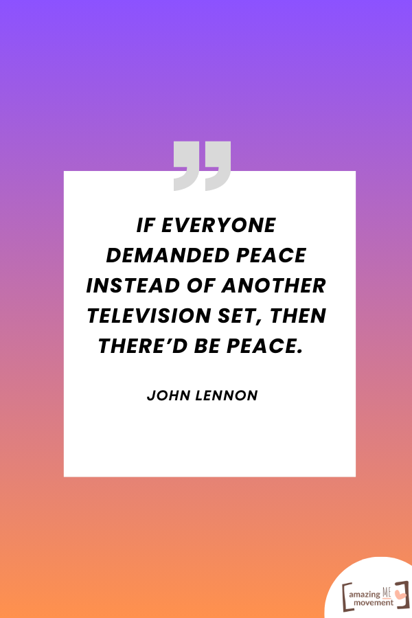 A positive quote by John Lennon