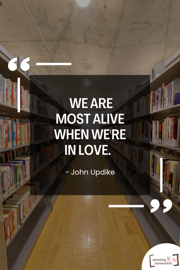 A love saying by John Updike