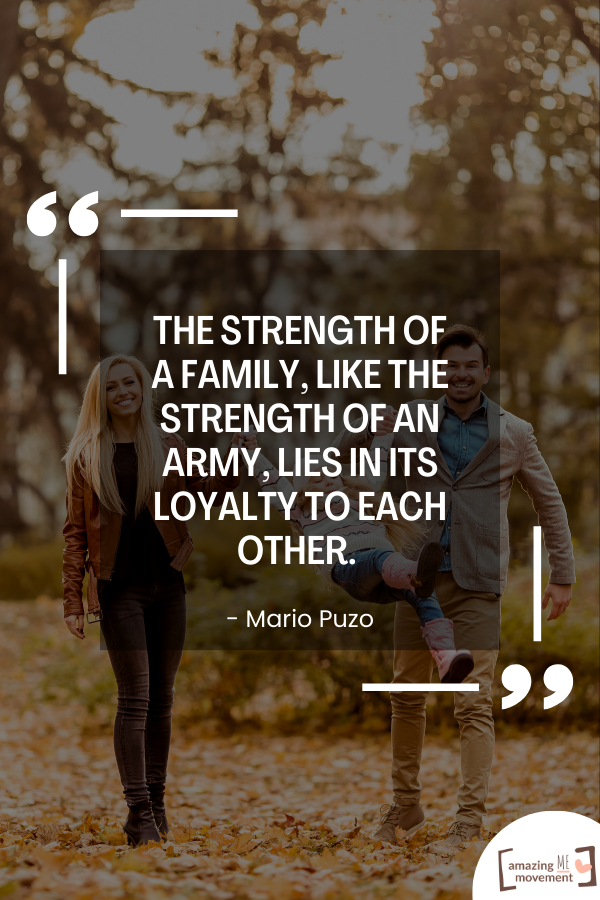 A quote about family love by Mario Puzo